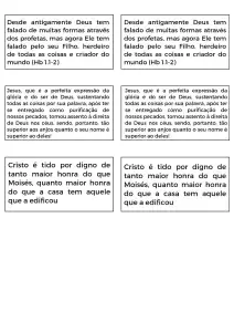 Dinâmica sobre A Superioridade de Cristo- Lição 1 Juvenis